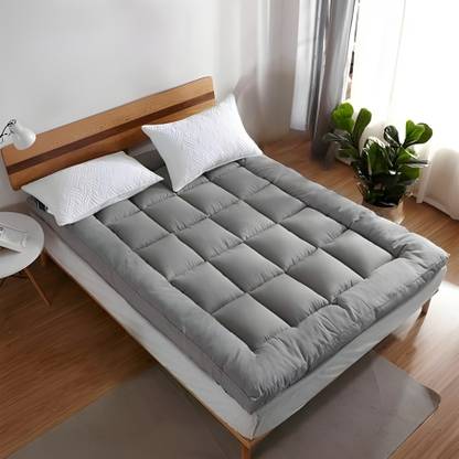 Jaipurlinen Mattress Topper Queen Size Breathable, Stretchable Mattress Cover