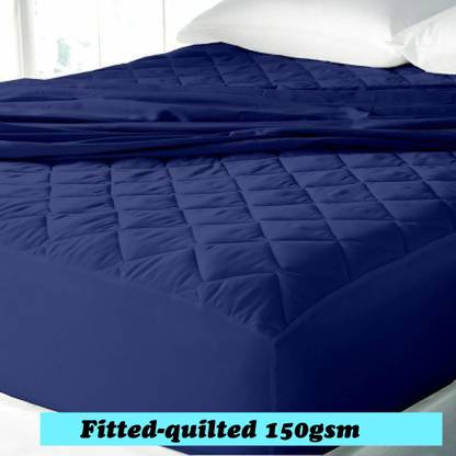 CRAZY WORLD Fitted Double, Queen Size Breathable, Stretchable, Waterproof Mattress Cover