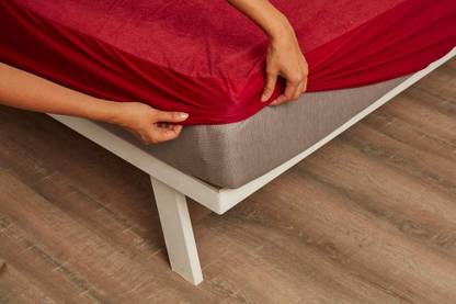 Wakefit Double Size Elastic Strap Terry Cotton Breathable, Waterproof Mattress Cover