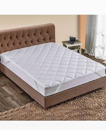 GURUSALES Double Size Fitted Terry Cotton Stretchable Mattress Cover