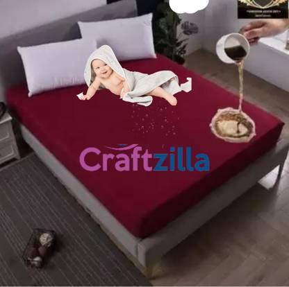 Craftzilla Elastic Strap King Size Waterproof Mattress Cover