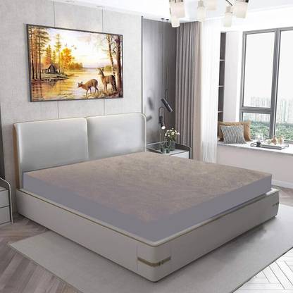 Mattress Protector Double Size Fitted Terry Cotton Breathable, Stretchable, Waterproof Mattress Cover