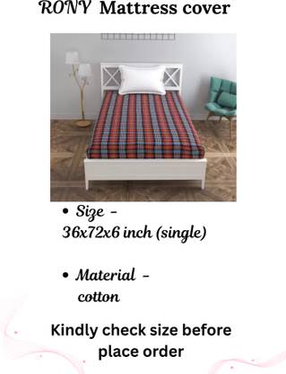 RONY Zippered Single Size Breathable Mattress Cover