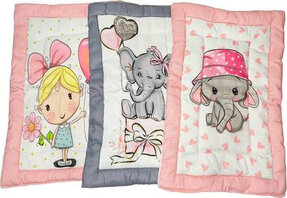 Clothina New Born Baby Bed Mattress,Godari,Sleeping Mattress set of 3 Design is Vary