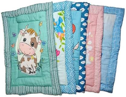 NAKHI New Born Baby Cotton Bed Mattress,Godari,Sleeping Mattress Unique Design PACK-5 baby mattress Digital print