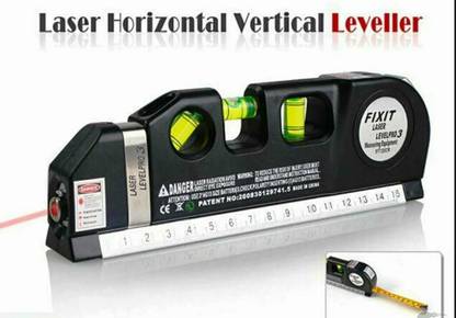 BALRAMA FIXIT Laser Level PRO3 Laser Line 8 feet Measure Tape Ruler Spirit Level LDM Laser Level Line Laser Measure Tape Ruler Standard and Metric Rulers Level Pro 3 Non-magnetic Engineer's Precision Level