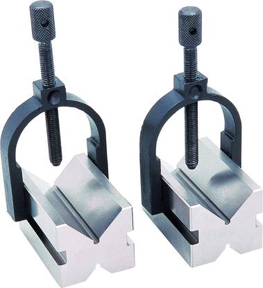 SAMENX Steel V Block & Clamp Sets 1-1/4" Square by 1-5/8" long. (32x32x40mm) Snap Gauge