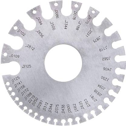 NITYA 2 Sides Stainless steel Round Wire Thickness Measurer Ring Gauge