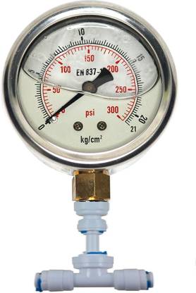 Aameria RO Water Pressure Guage/Meter 21KG-300PSI for Check Water Pressure of RO Pump Ring Gauge