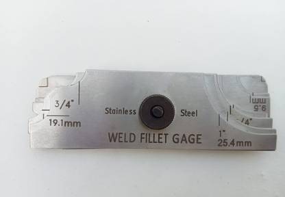 TTM Weld Fillet Gauge 1/8 to 1 inch (7 Blades) Snap Gauge