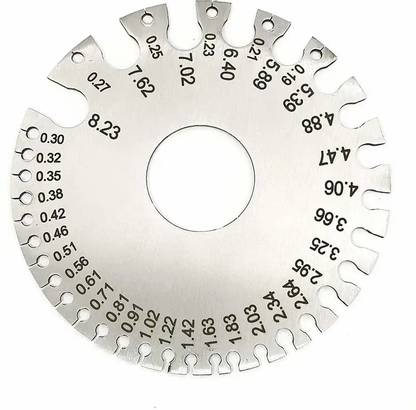 TOOLBUX Round Wire Gauge Tool – Steel Wire Thickness Measuring Gauge Plate Hole Gauge