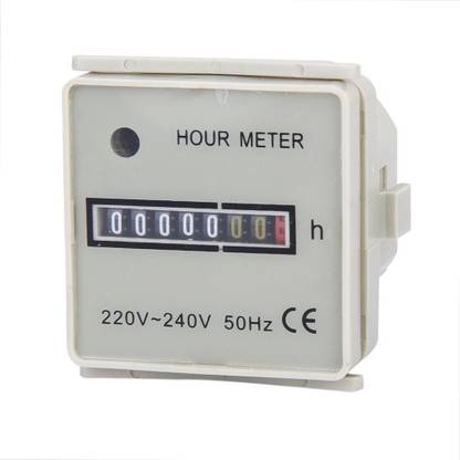pryde Digital Hour Meter Gauge Square 220-240V AC Ring Gauge
