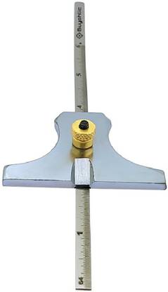 Buyohlic 6" (150mm) Depth Engineering Gauge Metric & Imperial Standard (Silver) Snap Gauge