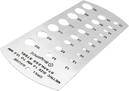 Buyohlic Drill Gauge Metric Standard- Range 1-13 mm Radius Gauge