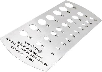 TOOLBUX Drill Gauge Metric Standard – Size Checker Tool (1–13 mm Range) Radius Gauge