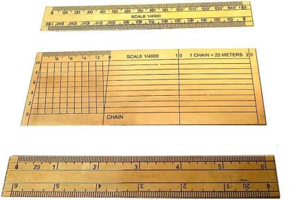 UEI PATWARI DIAGONAL SCALE COMBO OF 3 SCALES Height Gauge