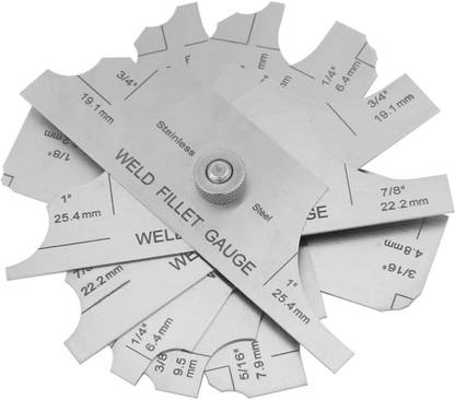 STAR TOOLLS Fillet Weld Gauge Set Stainless Steel Welding Inspection Gauge Inch/Metric Radius Gauge