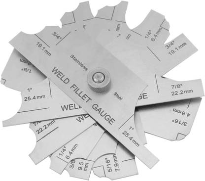 RANX Fillet Weld Gauge 1/8 to 1” 7 Blades in one Set Fillet Snap Gauge