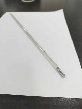 Japsin instrumentation Glass Thermometer, Mercury Filled, Range -10 to 50°C with L.C 1/2°C, 300mm Long Test Indicator