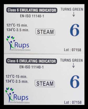 Rups Rups Class 6 Emulating Autoclave Indicator for Steam Test Indicator