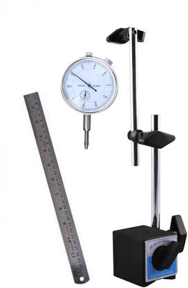 Digital Craft Dial Indicator Measurement Dial Gauge, Magnetic Stand,12" Scale Ruler Dial Indicator