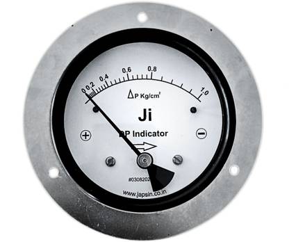 Japsin instrumentation Magnetic Diaphragm Pressure Gauge, 4" Dial, 0-1 Kg/Cm2, 1/4” NPT (F), SS Dial Indicator