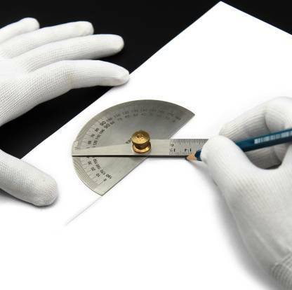 TOOLBUX premium Degree Protector Arm Rule Professional Metal 0-180 Degrees 150mm Dial Indicator