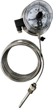 Japsin instrumentation Electrical Contact Mercury Filled Temperature Gauge, 4" Dial, 120 Deg C, SS Dial Indicator