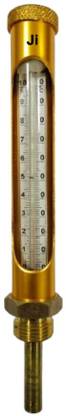 "Ji" Japsin Instrumentation Round Pipe Thermometer, 0-100 deg C with LC of 1 Deg C, 1/2" BSP (M) Connection Test Indicator
