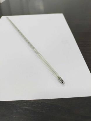 "Ji" Japsin Instrumentation Glass Thermometer, Mercury Filled, Range: -20 to 150°C, Length: 300mm Long Test Indicator