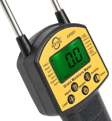 ACETEQ ACETEQ AR991 Food Grain Moisture Meter for 14 Types Grains/ LCD & Voice Alarm Test Indicator