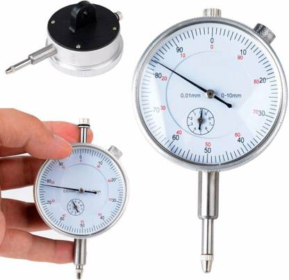 SQFTOOLS Dial Indicator Gauge 0-10mm/0.01mm High Accuracy Measurement Instrument Tool Dial Indicator