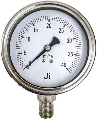 Japsin instrumentation Pressure Gauge, 4" Dial, 0-40 mPa, Bottom Entry, 1/2" BSP (M) Connection, SS Dial Indicator