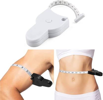 cloudtab Body Measuring Tape with Lock Pin & Retractable Push Button Body,Weight Loss,DIY Measurement Tape