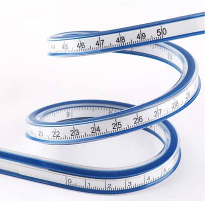KRYTONE Flexible Curve Ruler Woodworking, Plastic Measure Tool for Drafting Drawing Measurement Tape