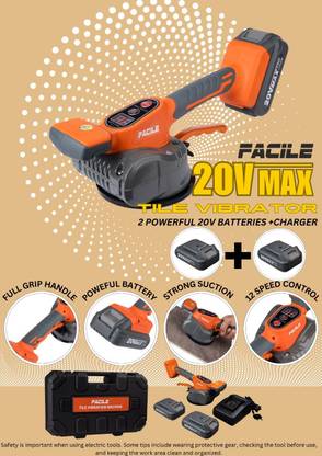 FACILE 20V MAX Cordless battery operated Tile Vibrator Pro Of Wall & Floor Measurement Tape