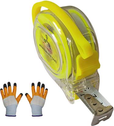 Inditrust 1pc Luck type 5mtr Measuring Tape with Gloves set Measurement Tape