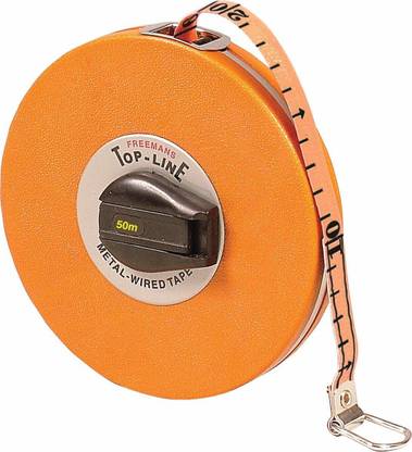 FREEMANS MT-50 Top Line 16mm Metal Wired Measuring Tape-50m Measurement Tape