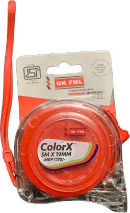 XTOOLS Xtool Freemans COLORX 5M X 19MM Multicolor Transparent Measurement Tape
