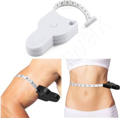 CITYCART Body Measuring Tape Retractable Inch Tape for Body with Lock Pin and Push Button Measurement Tape