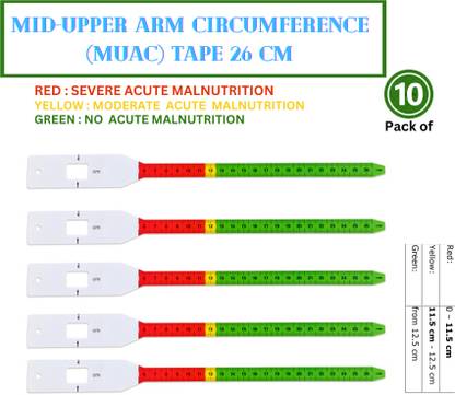 3S Mid-Upper Arm Circumference (MUAC) Measure Children up to 6 years (10 pcs) Measurement Tape