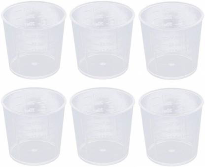 KWEL Plastic Measuring Cup, 30ml, White - Pack of 6 Measuring Cup