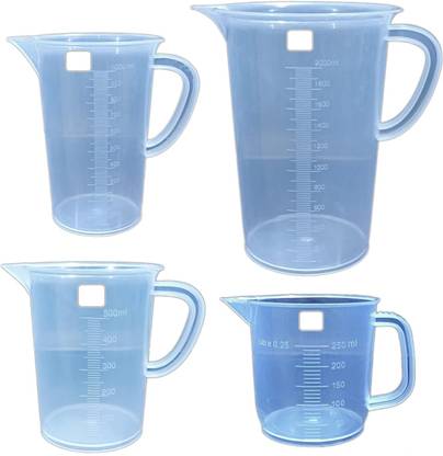 SBT Plastic Transparent Measuring jug Set Pack of 4 Measuring Cup Set