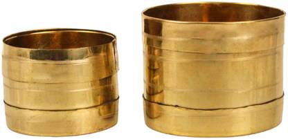 Spillbox Brass Rice Measuring Pot Padi Uzhakku,Measuring cup for Paddy and Grains Measuring Cup Set