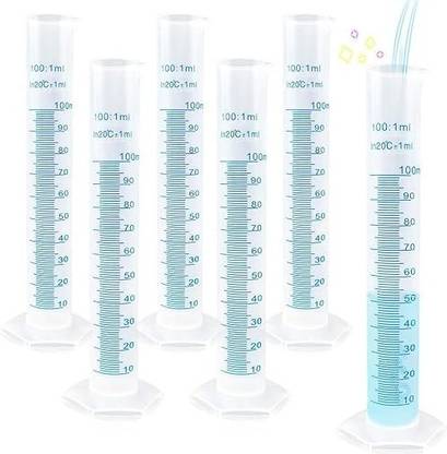 LABO Scientific Measuring Cylinder Polypropylene Hexagonal Base College Pack 6 Measuring Cup