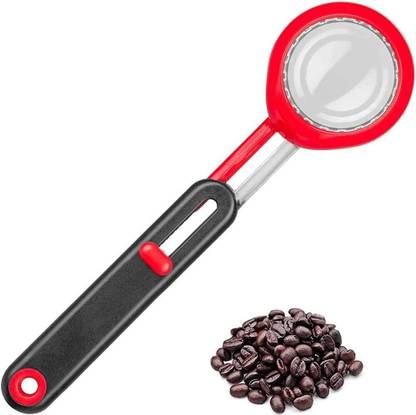POXEFLIP Adjustable Lever Measuring Spoon, Coffee/Protein Powder Leveling Measuring Scoop Measuring Cup
