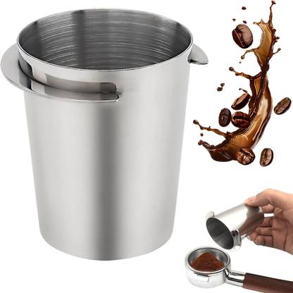 SUPVOX Ground Coffee Dosing Cup 51mm Stainless Steel Funnel Measuring Cup