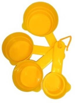 UK Baker 4-Piece Yellow Measuring Cups Set for Baking and Cooking – Durable Measuring Cup Set