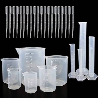 Greyart Measuring Laboratory Beaker set with Measuring Cylinders for Lab Kitchen Measuring Cup Set