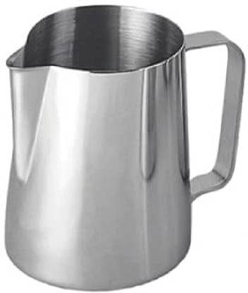 KMW Stainless Steel Pitcher Milk Frothing Cup with Scale | 600 ML Measuring Cup